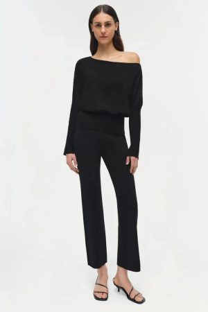 Lavina Off Shoulder Sweater Black