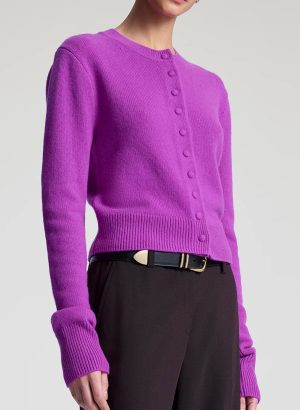 Skyler Cashmere Cardigan Fuchsia