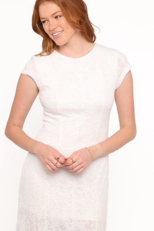 Constance Lace Maxi Dress – White