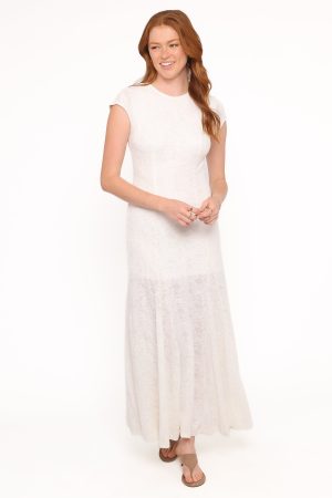 Constance Lace Maxi Dress – White