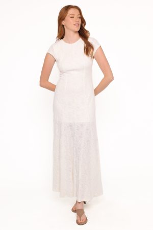 Constance Lace Maxi Dress – White